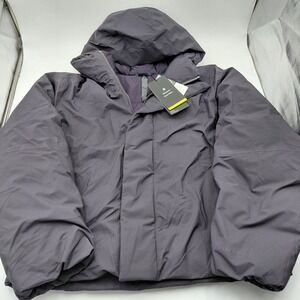 NWT Lululemon Waterproof Goose Down Puffer Jacket Mens L Purple LM4AWMS Logo